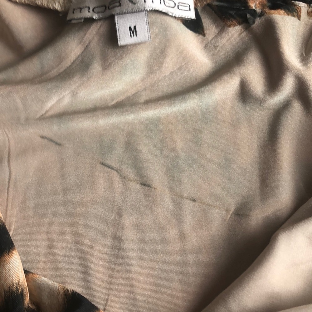 Moa Moa Leopard Print Slouch Neck Sleeveless Blouse Medium - Picture 7 of 10